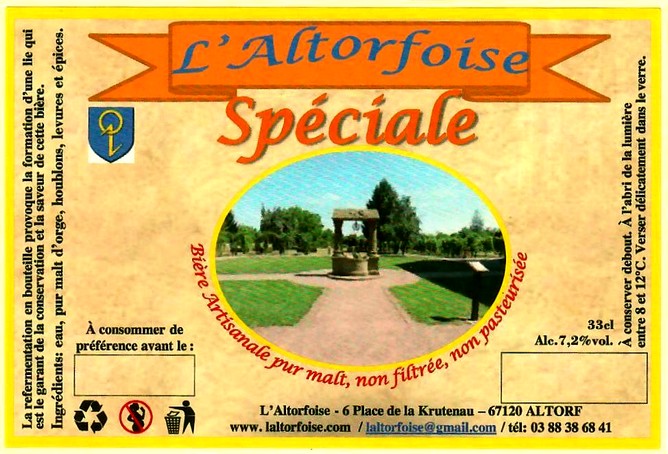 etiquette BRASSERIE L'ALTORFOISE 06