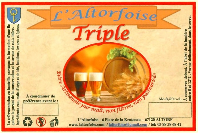 Etiquette BRASSERIE L'ALTORFOISE 15