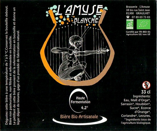 Etiquette BRASSERIE L'AMUSE 01