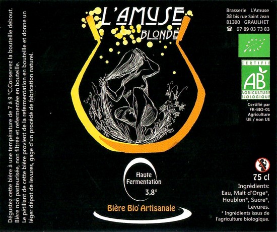 Etiquette BRASSERIE L'AMUSE 02