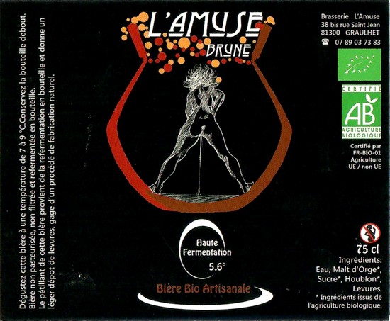 Etiquette BRASSERIE L'AMUSE 04