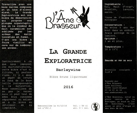 etiquette BRASSERIE L'ANE BRASSEUR 09
