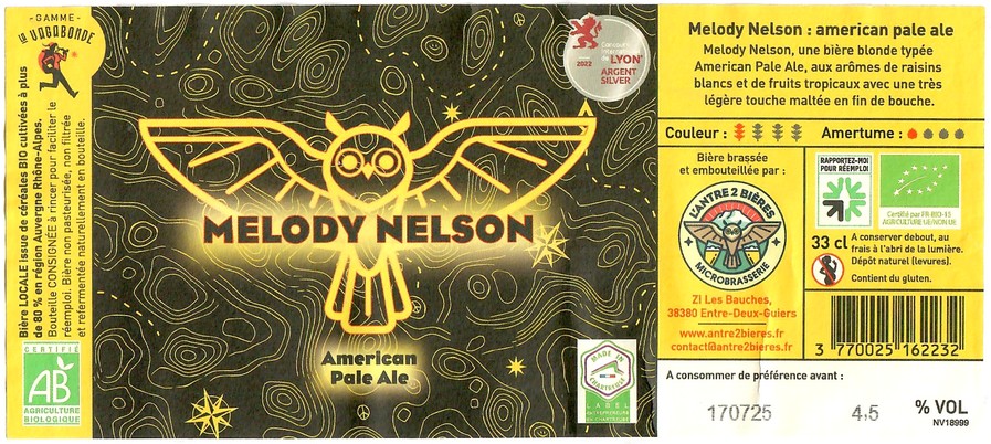 Etiquette BRASSERIE L'ANTRE 2 BIERES 02