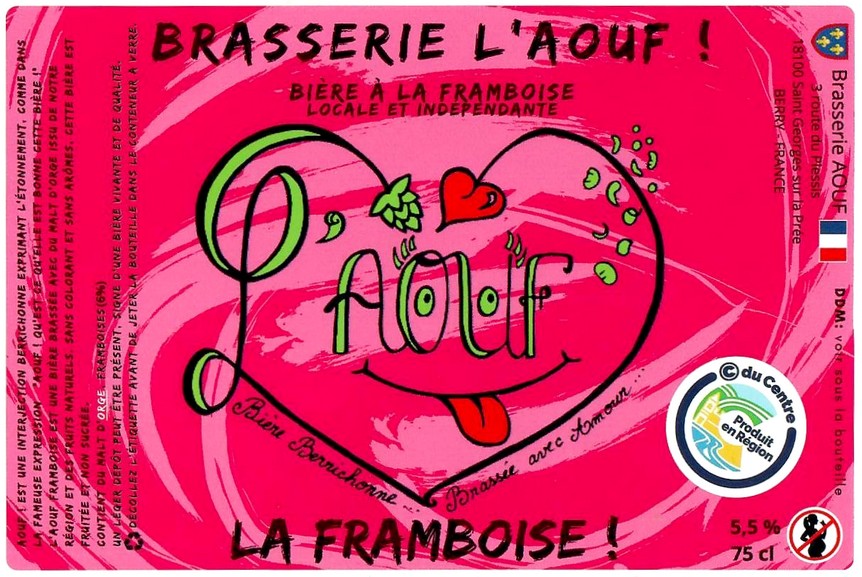 Etiquette BRASSERIE L'AOUF 37