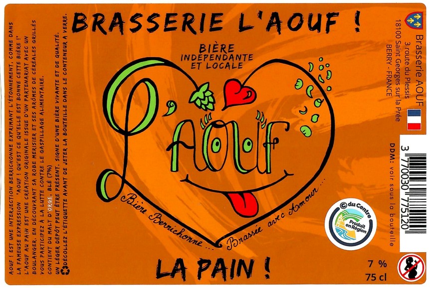 Etiquette BRASSERIE L'AOUF 53