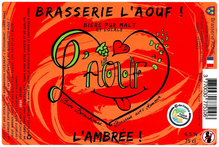 Etiquette BRASSERIE L'AOUF 56