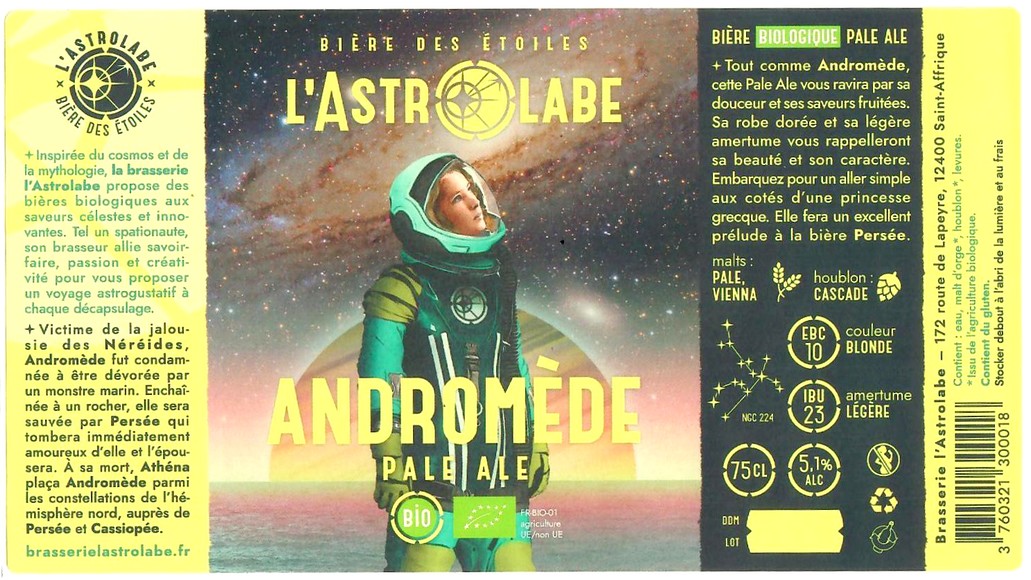 Etiquette BRASSERIE L'ASTROLABE 06