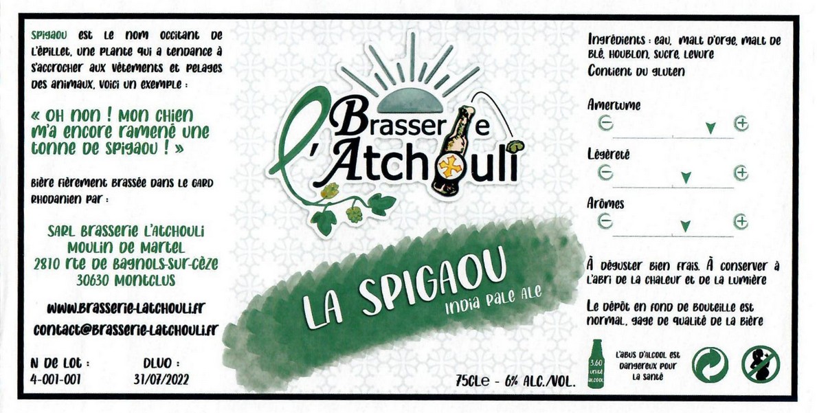 etiquette BRASSERIE L'ATCHOULI 02