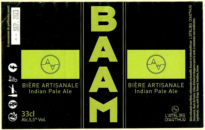 Etiquette BRASSERIE L'ATELIER D'ARTHUR 05