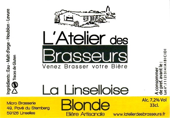 etiquette BRASSERIE L'ATELIER DES BRASSEURS 07