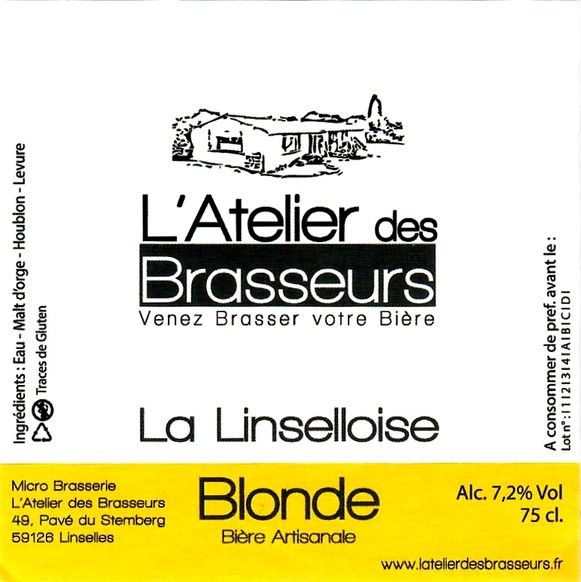 etiquette BRASSERIE L'ATELIER DES BRASSEURS 08