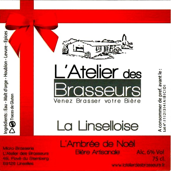 etiquette BRASSERIE L'ATELIER DES BRASSEURS 12