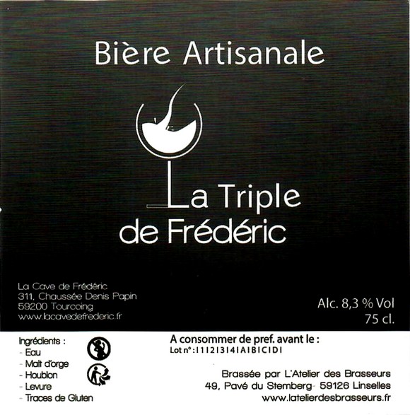 etiquette BRASSERIE L'ATELIER DES BRASSEURS 15