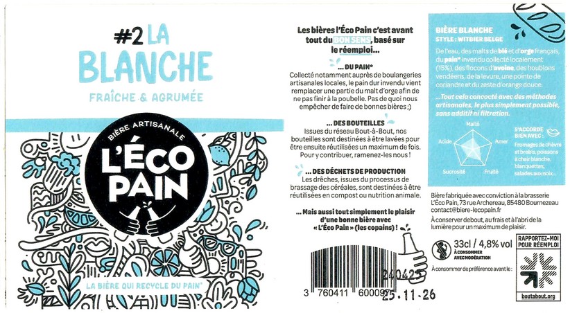 Etiquette BRASSERIE L'ECO PAIN 02