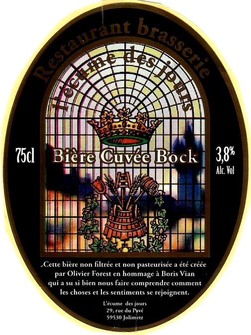 etiquette BRASSERIE L ECUME DES JOURS 01