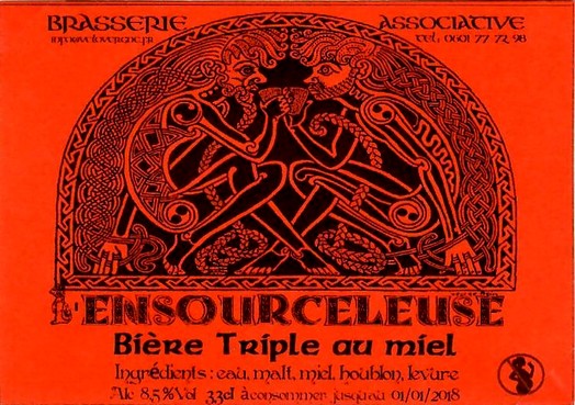 etiquette BRASSERIE L'ENSOURCELEUSE 06