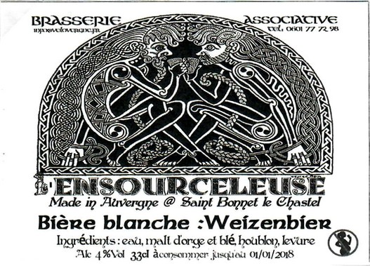 etiquette BRASSERIE L'ENSOURCELEUSE 07
