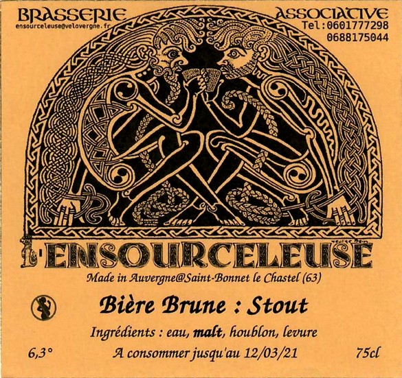 Etiquette BRASSERIE L'ENSOURCELEUSE 21