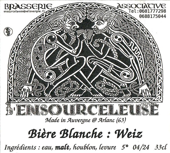 Etiquette BRASSERIE L'ENSOURCELEUSE 23