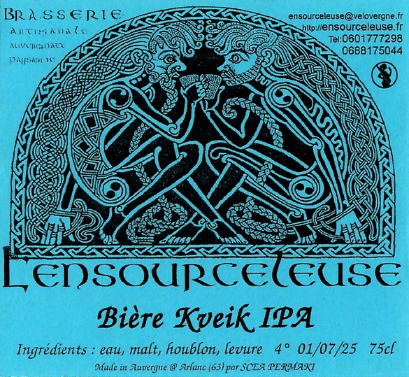 Etiquette BRASSERIE L'ENSOURCELEUSE 25