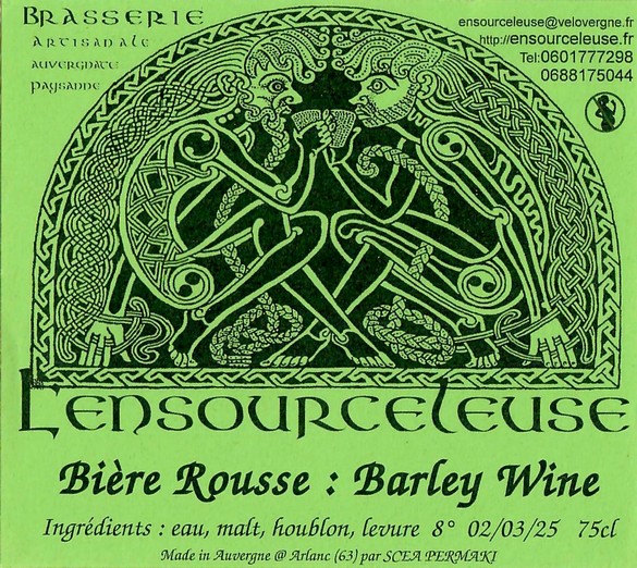 Etiquette BRASSERIE L'ENSOURCELEUSE 26