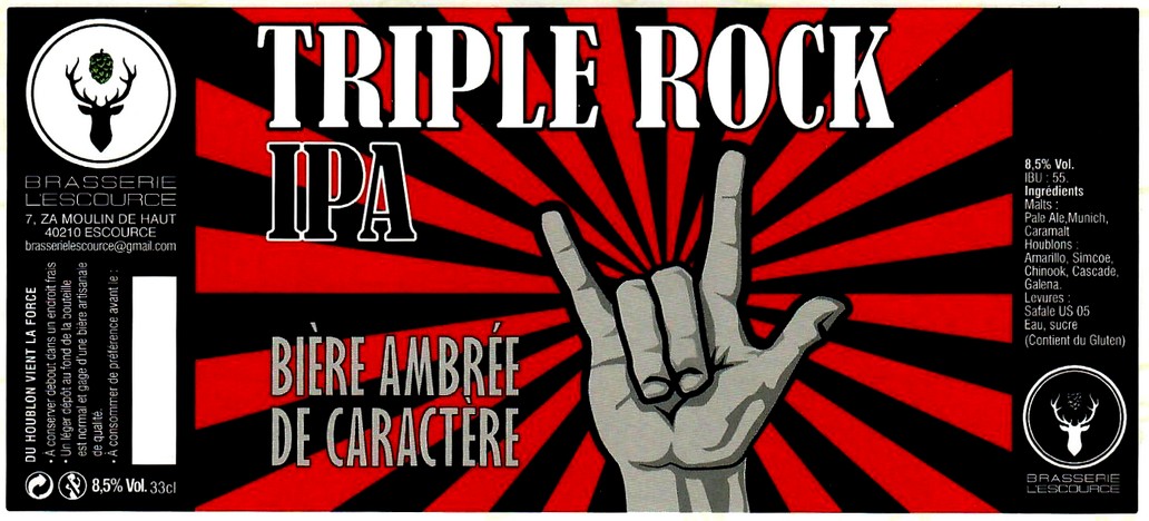 etiquette BRASSERIE L'ESCOURCE 04