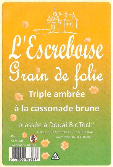 Etiquette BRASSERIE L'ESCREBOISE 77