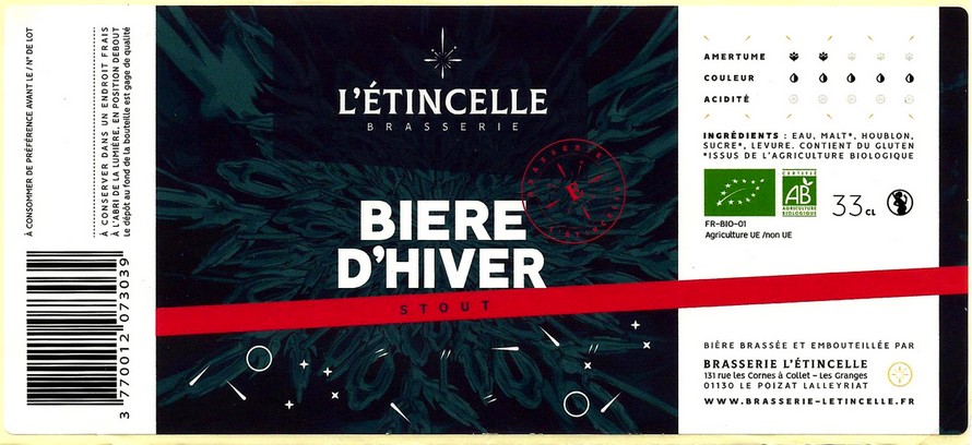etiquette BRASSERIE L'ETINCELLE 04