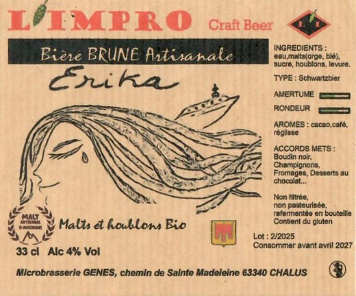 Etiquette BRASSERIE L'IMPRO 04