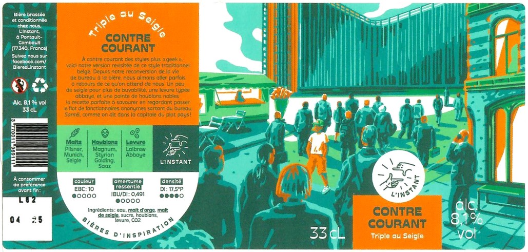 Etiquette BRASSERIE L'INSTANT 17 Etiquette BRASSERIE L'INSTANT 17