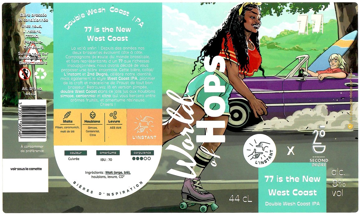 Etiquette BRASSERIE L'INSTANT 32 Etiquette BRASSERIE L'INSTANT 32