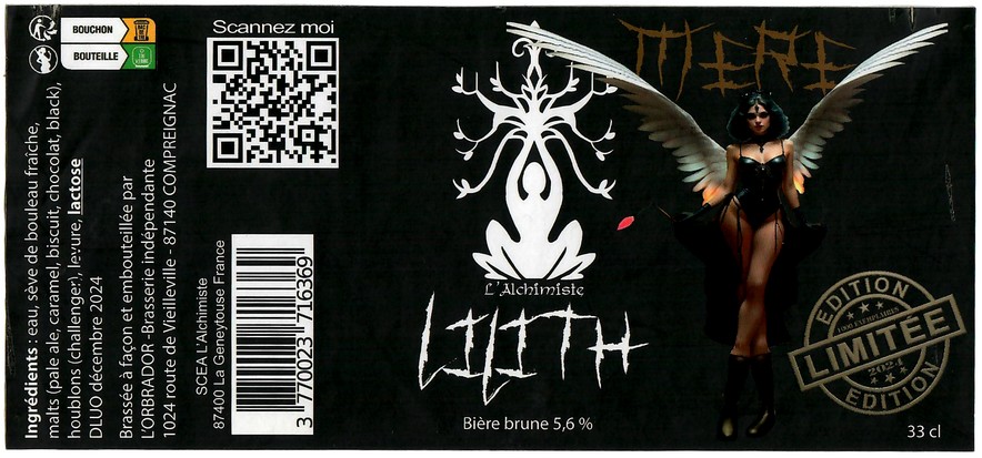 Etiquette BRASSERIE L'OBRADOR 07