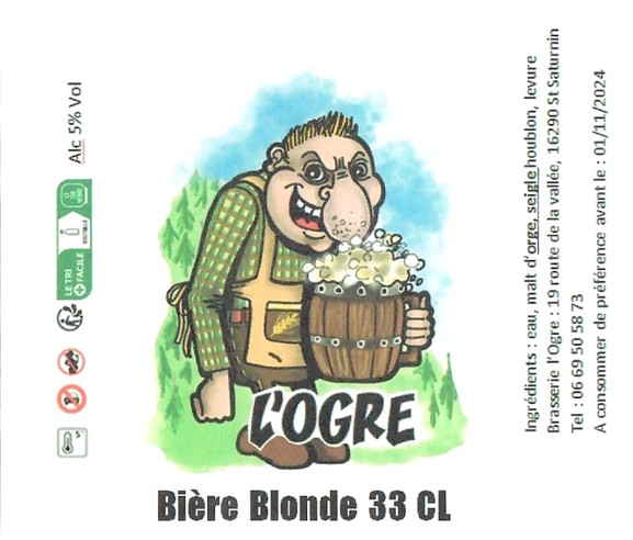 Etiquette BRASSERIE L'OGRE 04