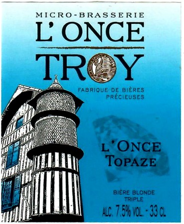 etiquette BRASSERIE L'ONCE TROY 21