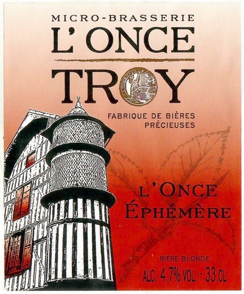 Etiquette BRASSERIE L'ONCE TROY 25