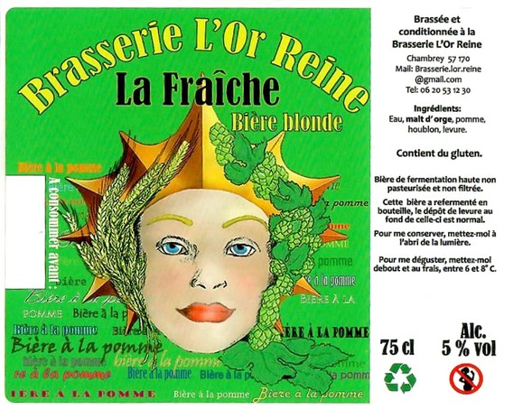 Etiquette BRASSERIE L'OR REINE 23