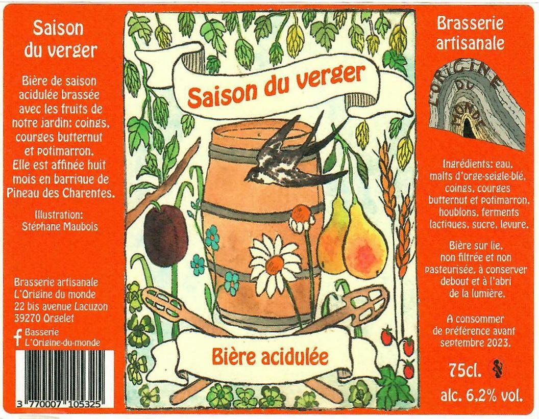 etiquette BRASSERIE L'ORIGINE DU MONDE 31