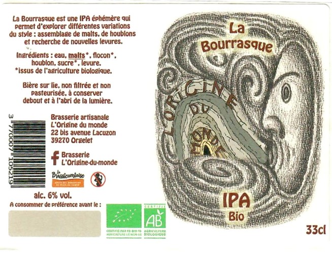 Etiquette BRASSERIE L'ORIGINE DU MONDE 35