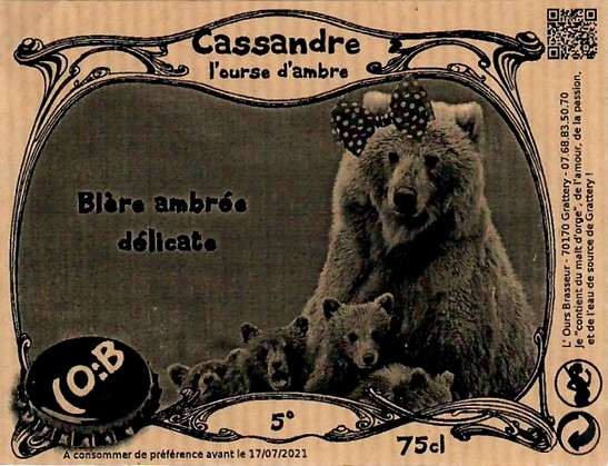 Etiquette BRASSERIE L'OURS BRASSEUR 09