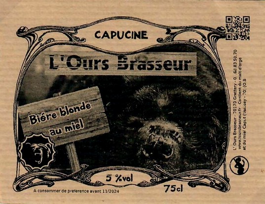 Etiquette BRASSERIE L'OURS BRASSEUR 13