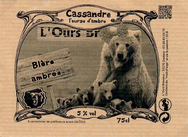 Etiquette BRASSERIE L'OURS BRASSEUR 16