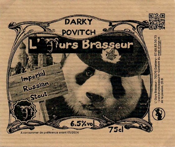 Etiquette BRASSERIE L'OURS BRASSEUR 18