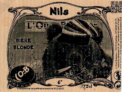 Etiquette BRASSERIE L'OURS BRASSEUR 21