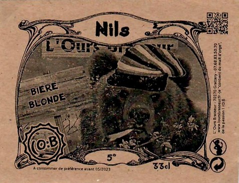 Etiquette BRASSERIE L'OURS BRASSEUR 22