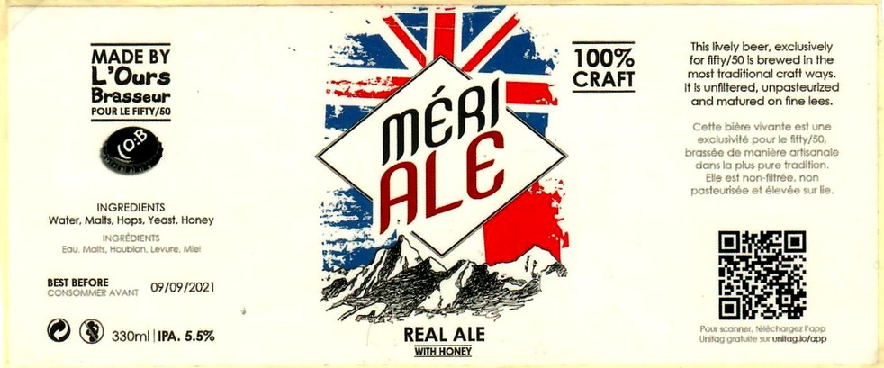 Etiquette BRASSERIE L'OURS BRASSEUR 26