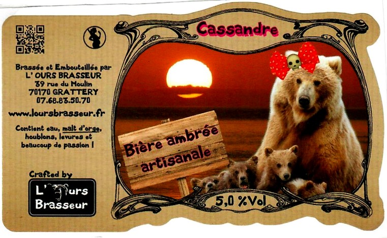 Etiquette BRASSERIE L'OURS BRASSEUR 34