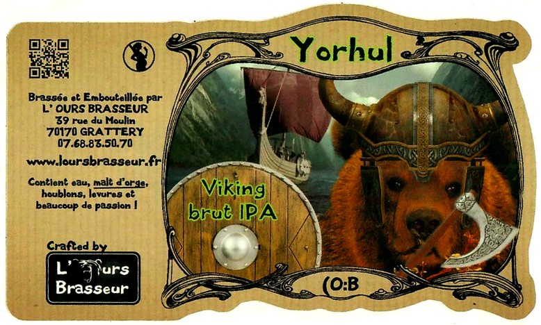 Etiquette BRASSERIE L'OURS BRASSEUR 35
