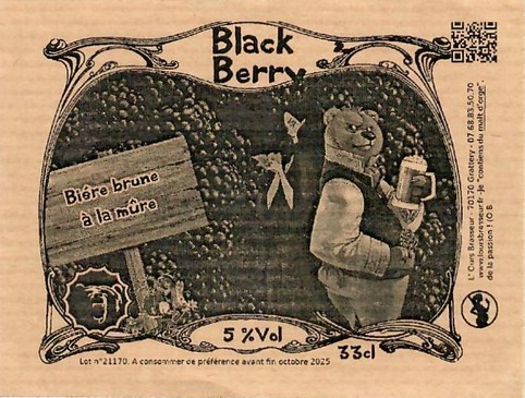 Etiquette BRASSERIE L'OURS BRASSEUR 38