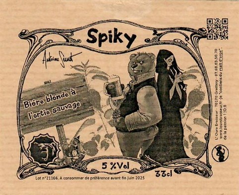 Etiquette BRASSERIE L'OURS BRASSEUR 40