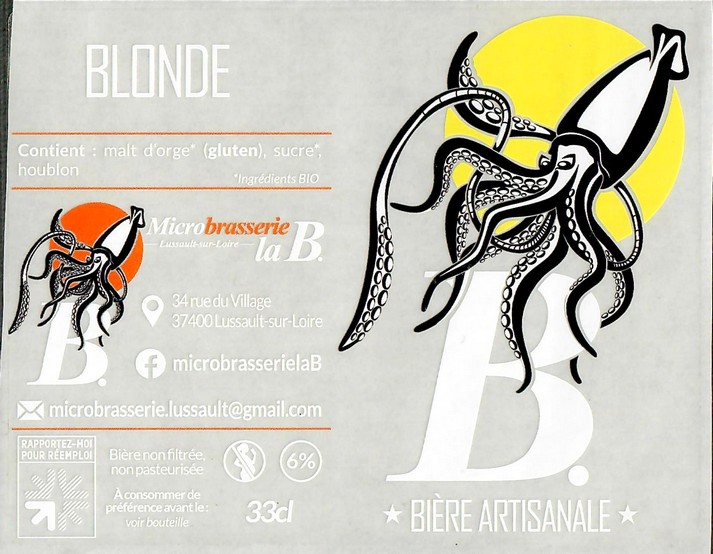 Etiquette BRASSERIE LA B 10
